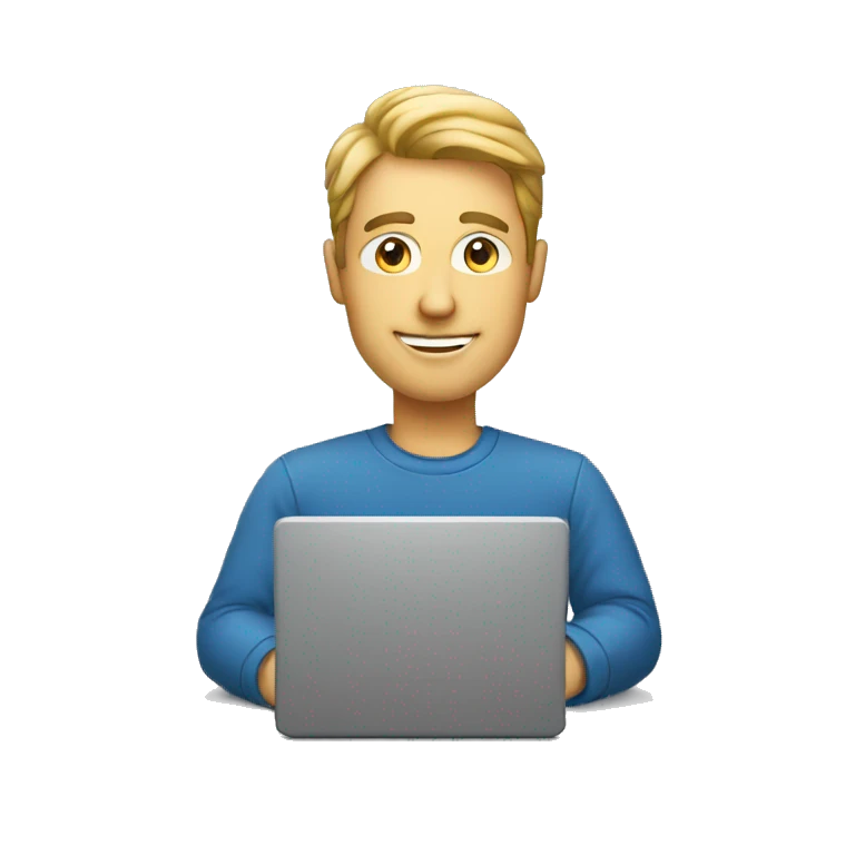 homme avec un ordinateur  emoji