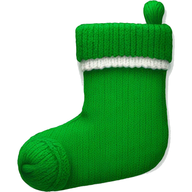 green knitted stocking emoji