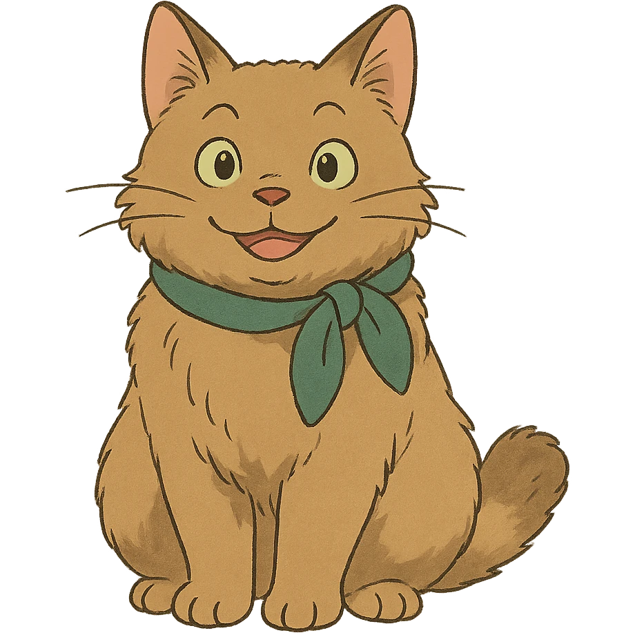 friendly cat with a scarf emoji