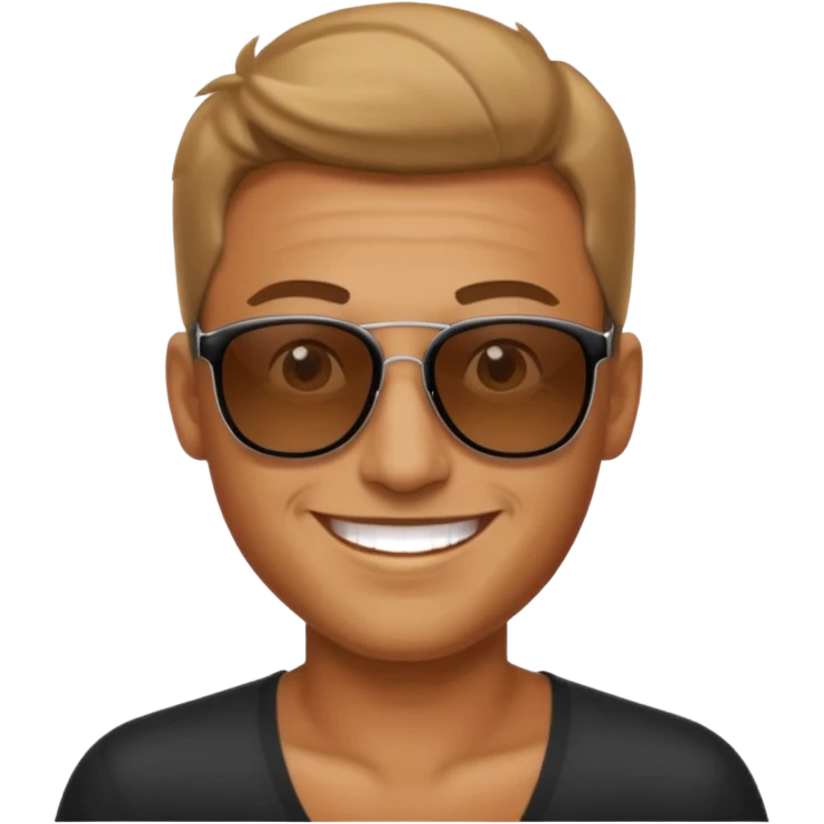 Guy with sunglasses smiling emoji