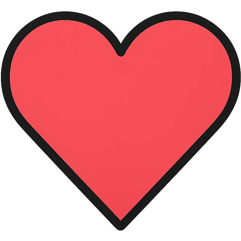 heart, color outline icon style emoji