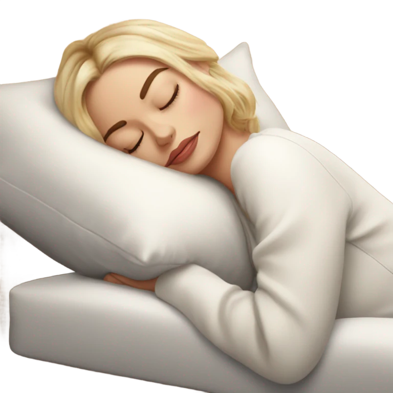 Margot Robbie sleeping pillow emoji