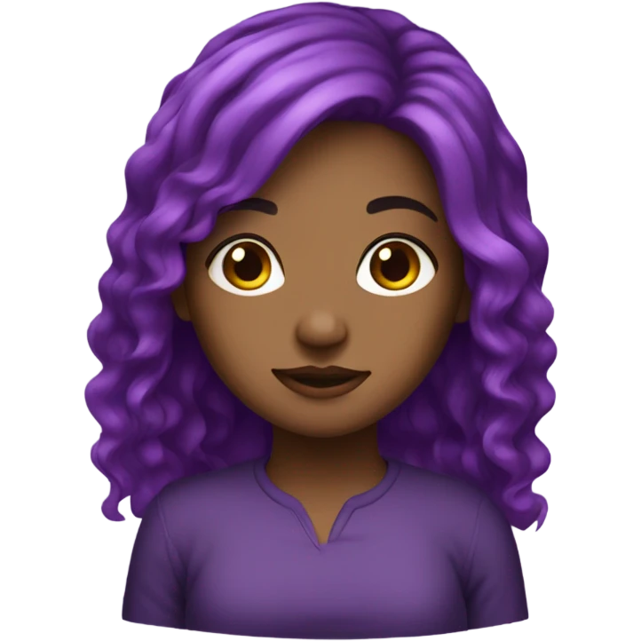 Purple hair girl emoji