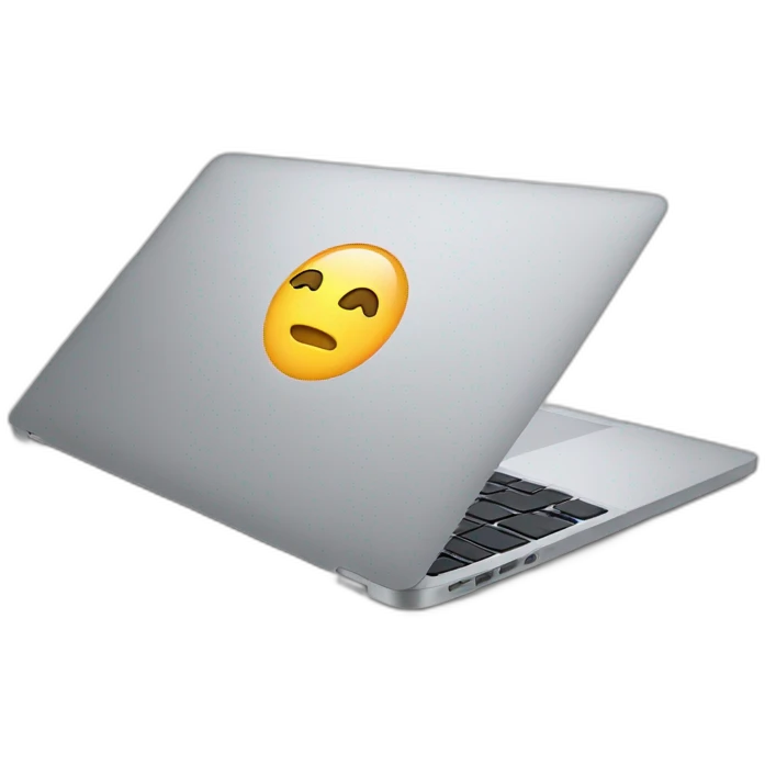MacBook with graphic program emoji