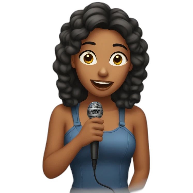 -girl-singing emoji