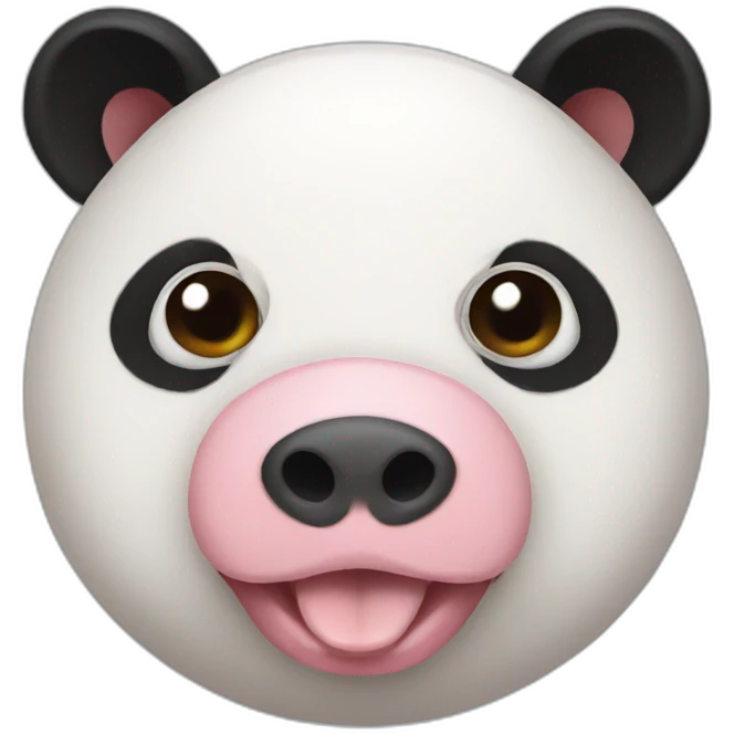 Panda half pig emoji