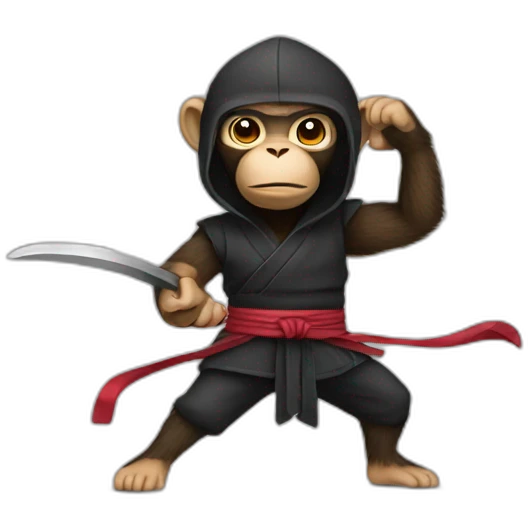 Monkey ninja emoji