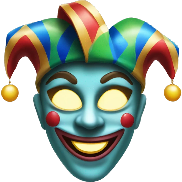 Loving jester mask emoji