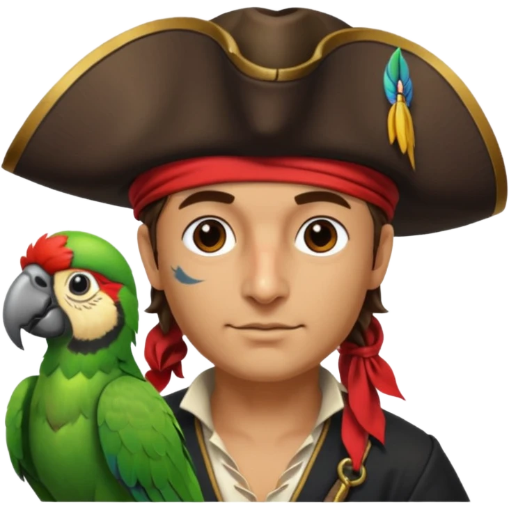 pirate and parrot emoji