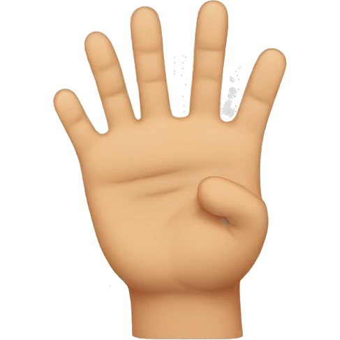 three fingers emoji