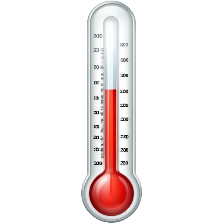 classic glass thermometer emoji
