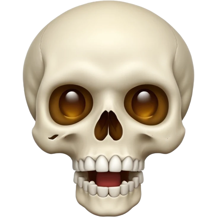 skull looking up with open mouth emoji