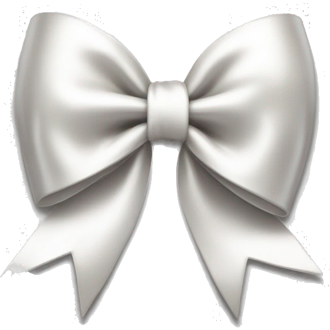 white satin bow emoji