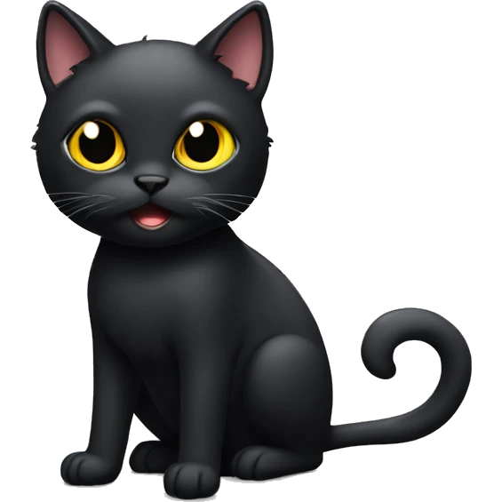 The black cat emoji
