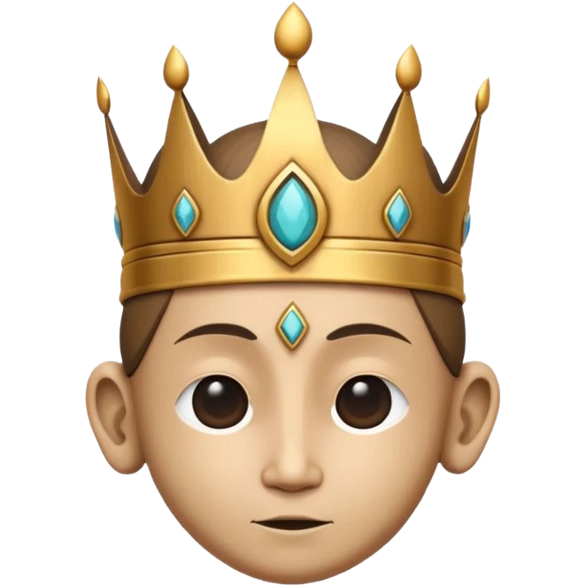 monk crown object icon, simple spiritual headpiece, wooden or bronze texture, minimal sacred design, subtle mystical aura, 3D cartoon style, mobile game icon style, centered, clean background, no text, no watermark
 emoji