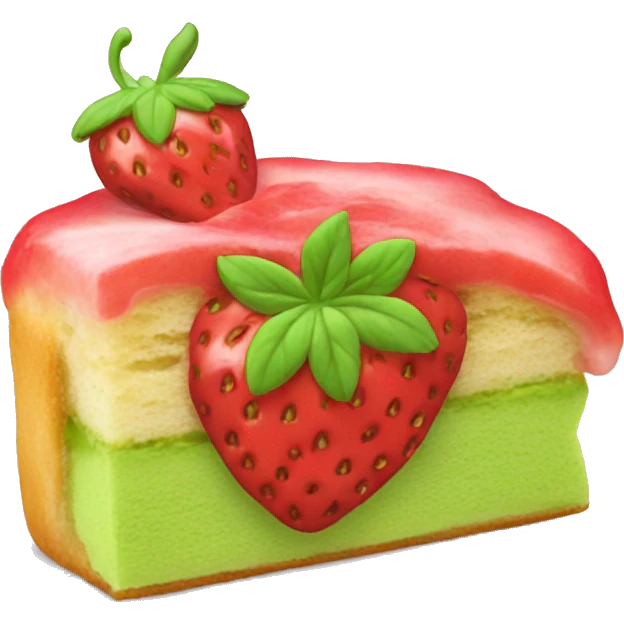 strawberry matcha pastry emoji