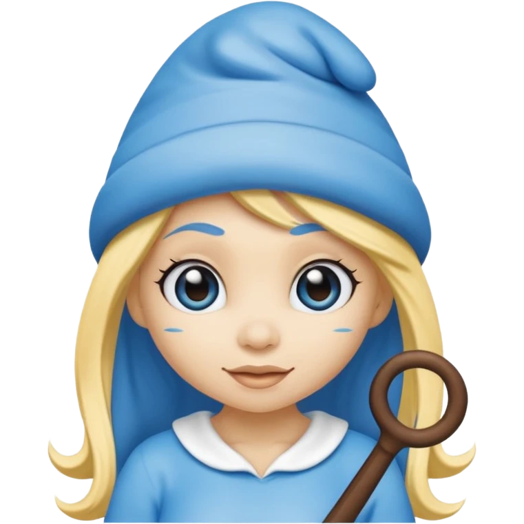blue Smurfette emoji