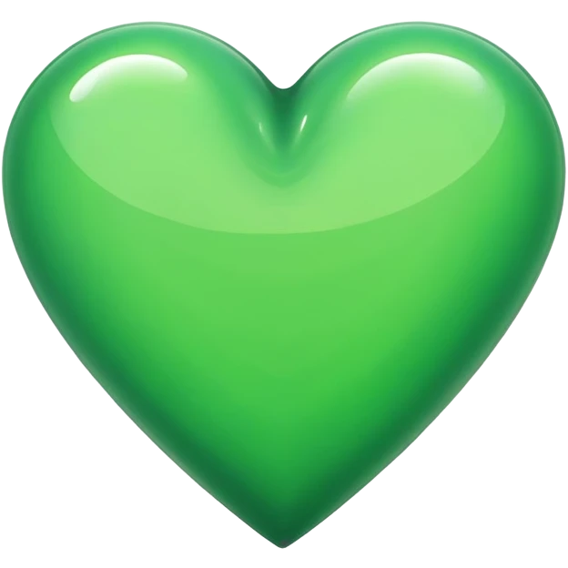 wavy green heart emoji