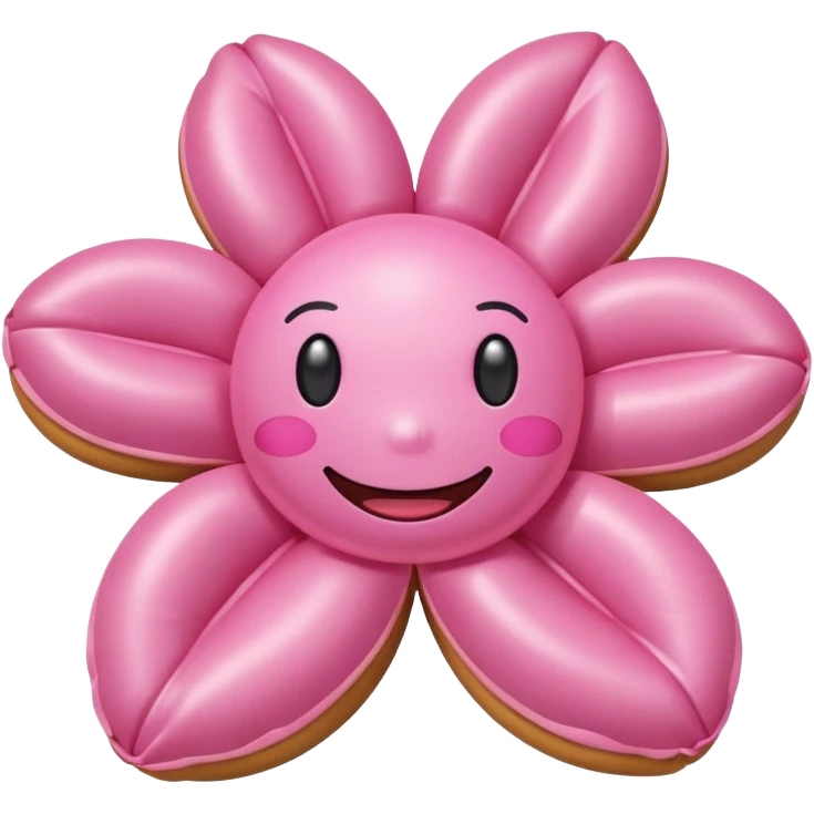   Murakami style inflatable SPAM meat pink flower art emoji