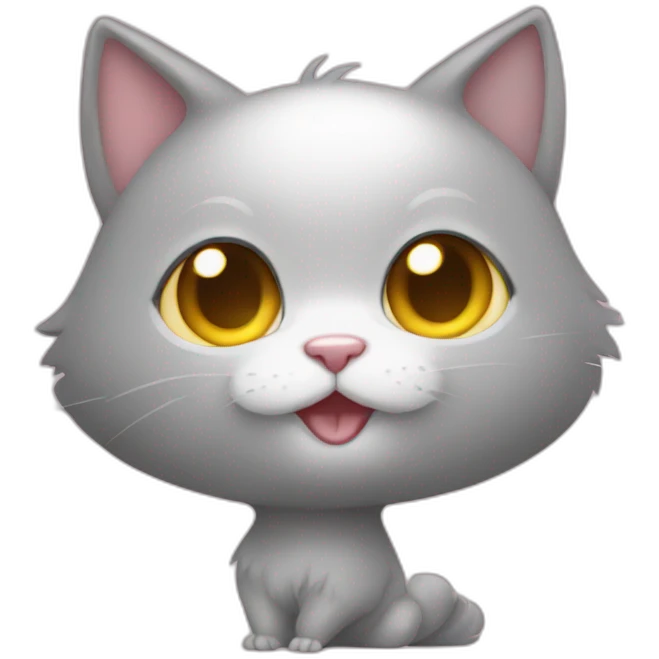 Chick on cat emoji