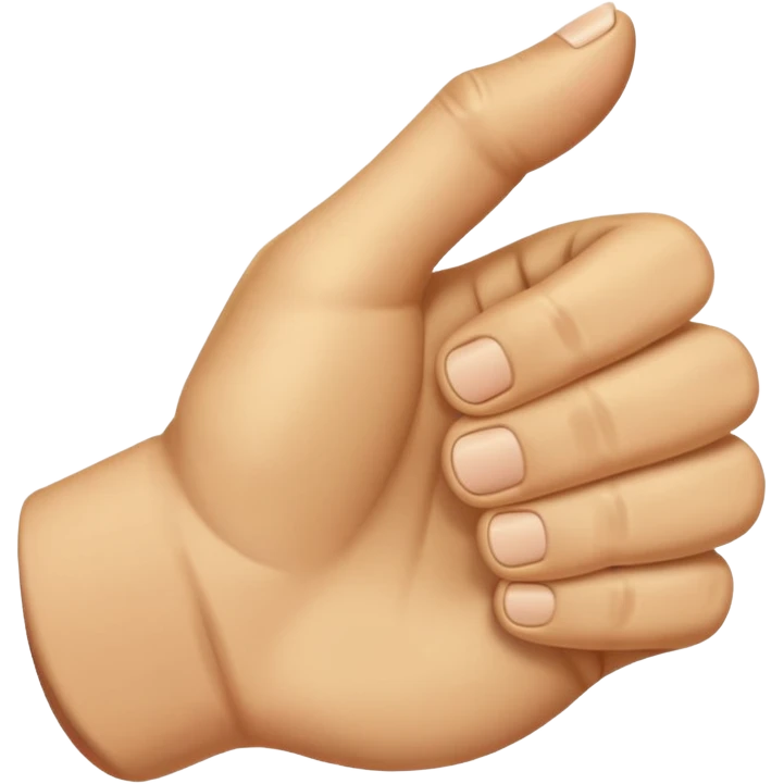 "A hand emoji gesture where the fist is closed, and the thumb is poking out between the index and middle fingers." 👊 emoji