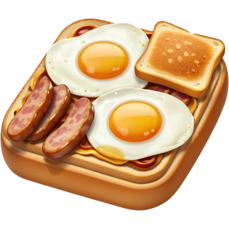 full English breakfast, compact, clear, designed for a video game inventory icon emoji