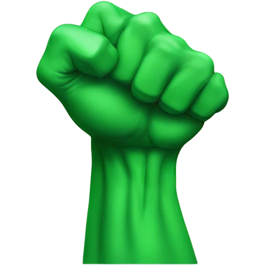 Green bicep emoji