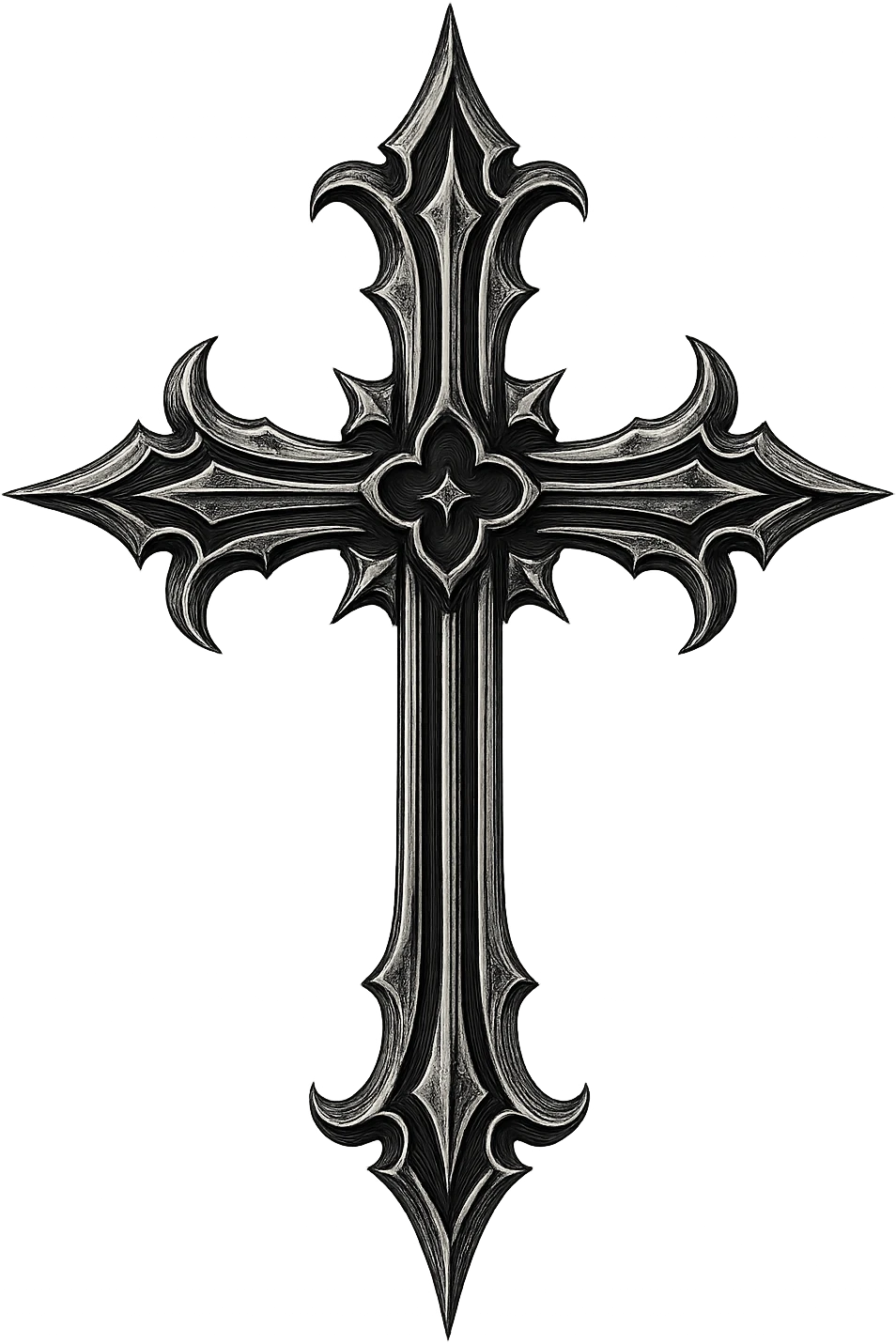 Goth cross, remove background emoji