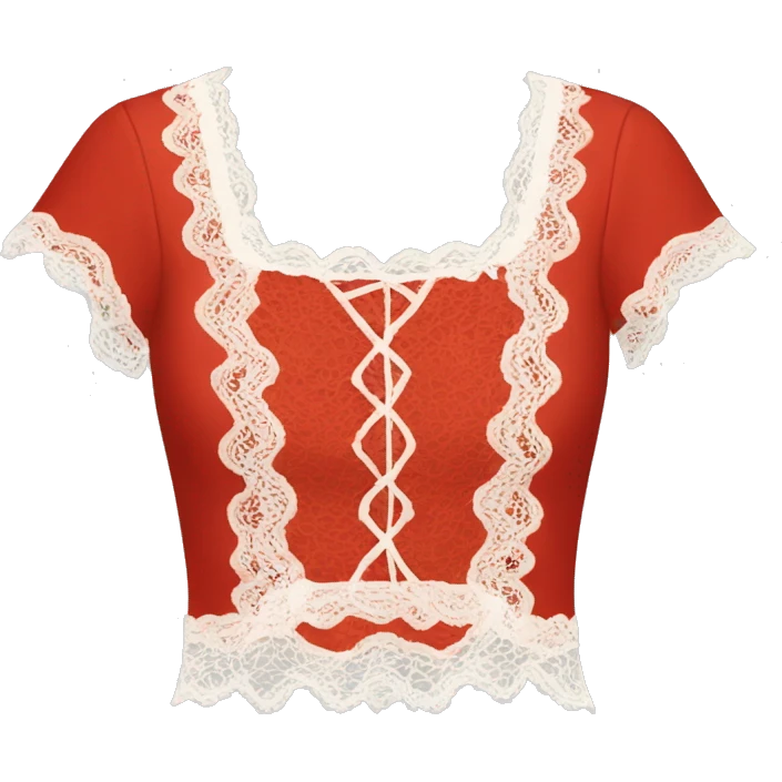 Red lace top  emoji