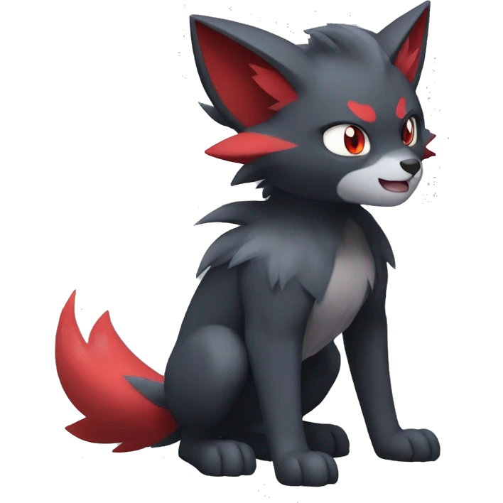 Litten-Zoroark-Mightyena-Zorua full body emoji