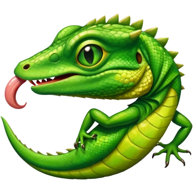  lizards licking its eye in the light emoji