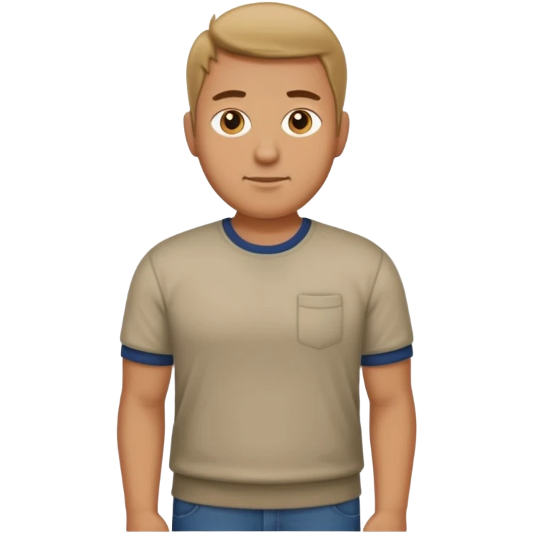 tall, stocky man wearing casual clothing emoji