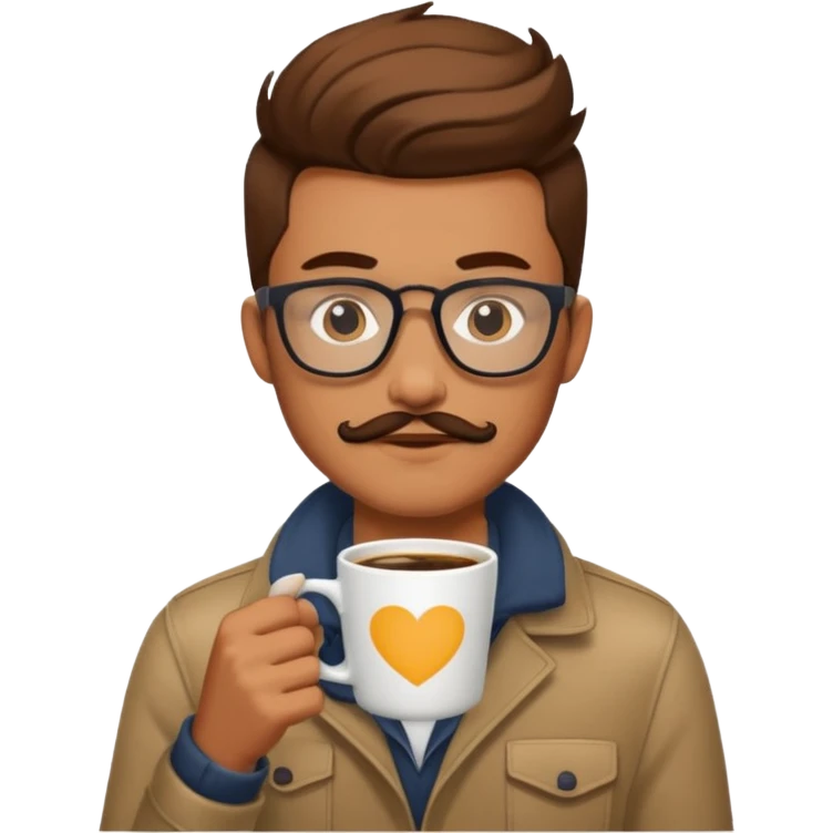 hipster coffee emoji