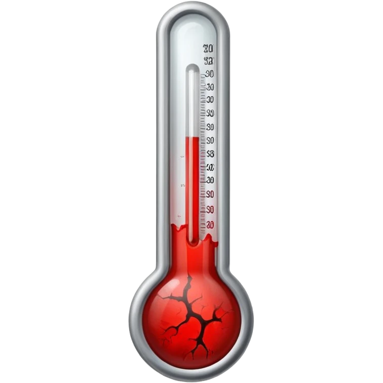 thermometer  with blood stains emoji