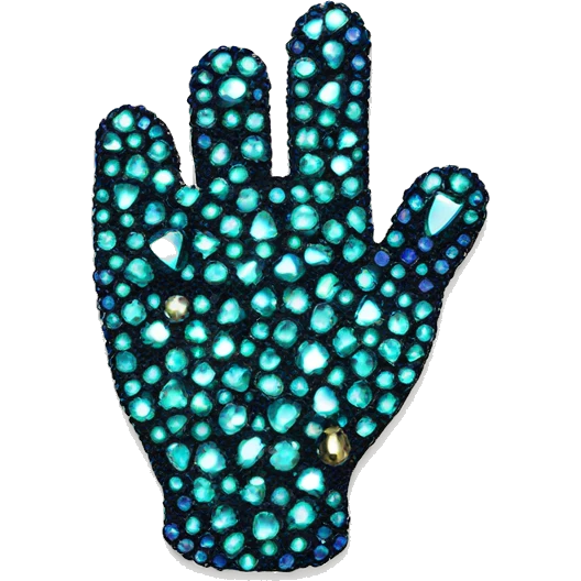 thumb down with the whole hand made from jewels emoji