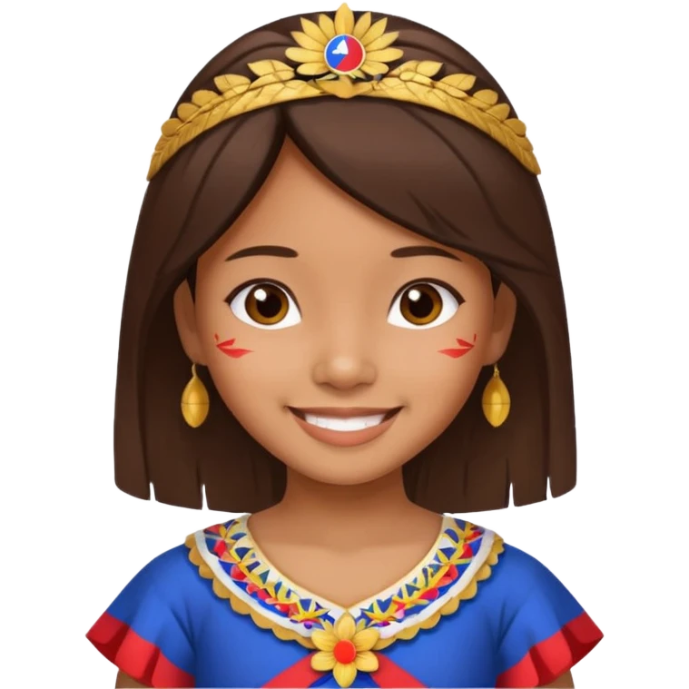 Girl wearing the Philippines national costume emoji