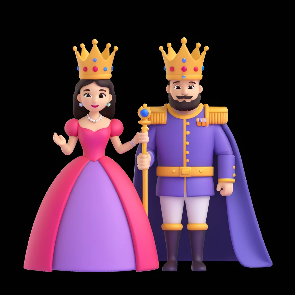 disney king and queen posing emoji