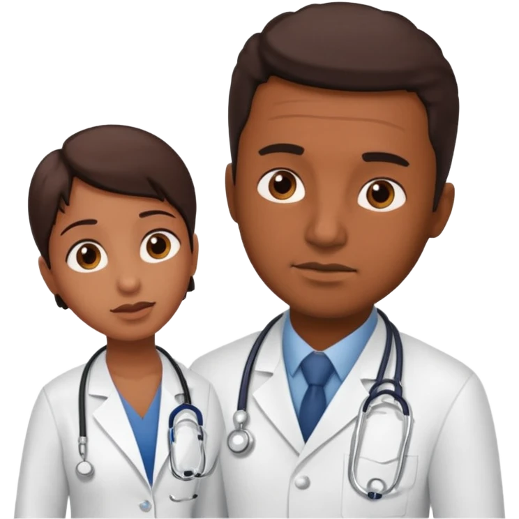 Doctor assessing patient’s pain level to appendicitis patient  emoji