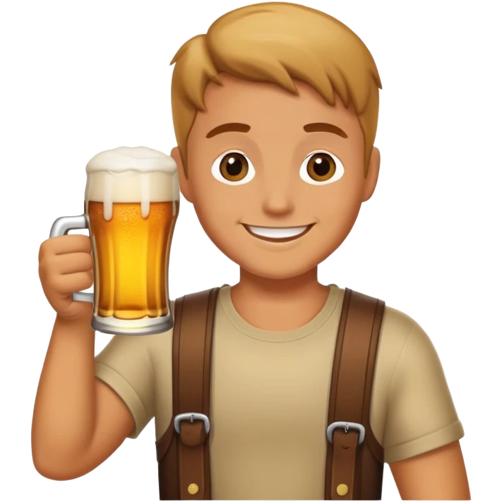 Drinking a beer emoji
