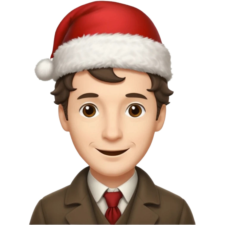  sherlock holmes with a xmas hat emoji