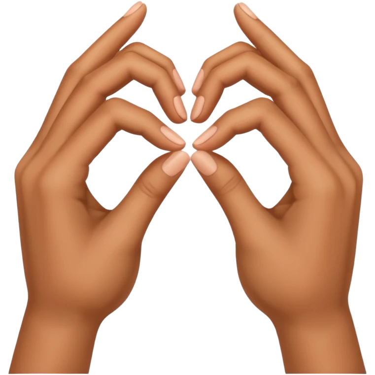 Two hands making a heart sign emoji