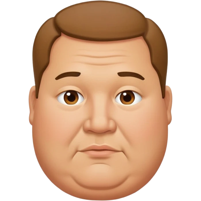 tanned short fat guy with double chin emoji