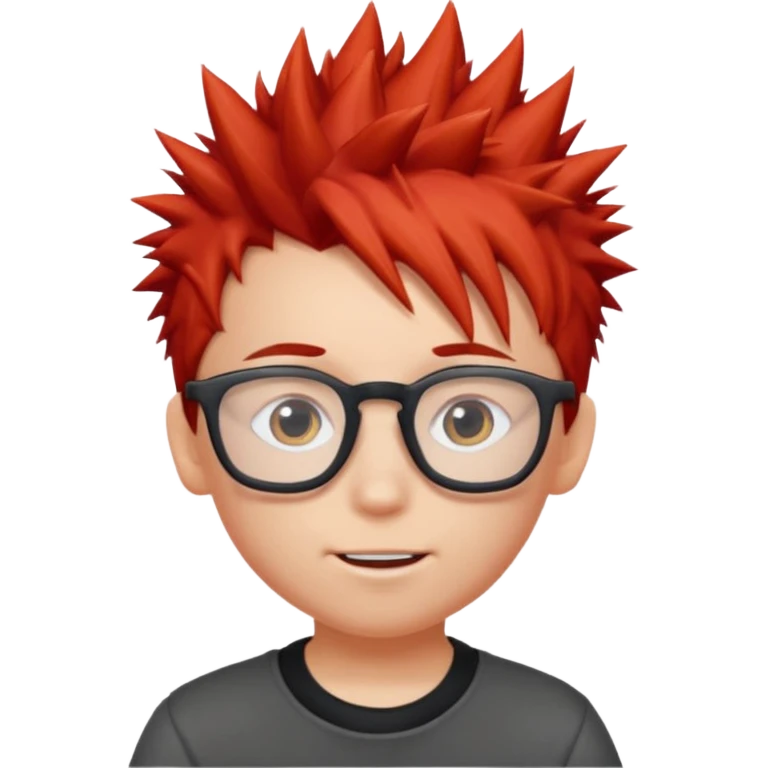 red spiky haired kid with glasses emoji