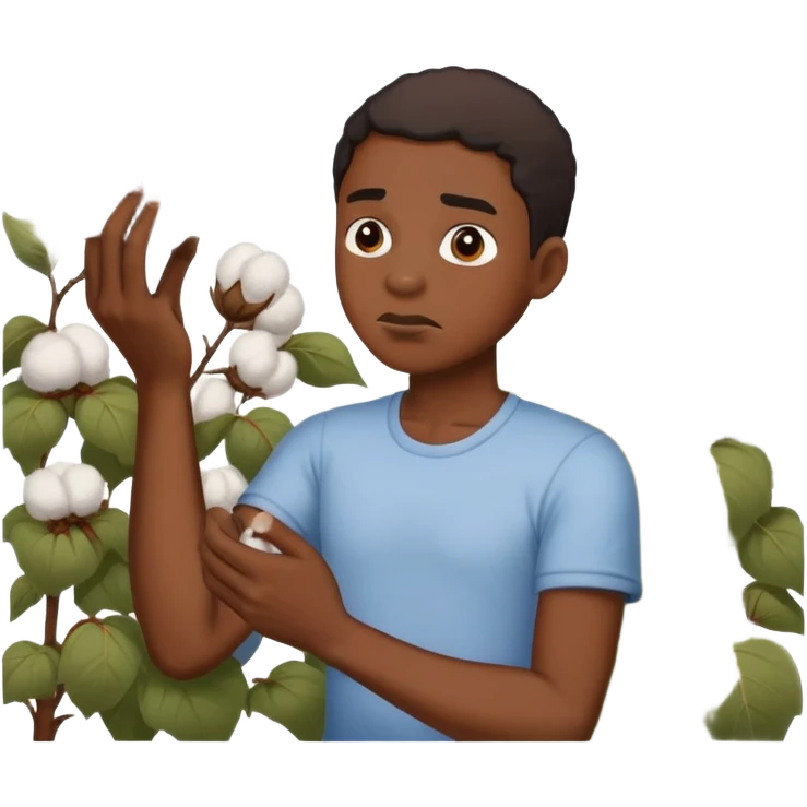 Slave not happy about picking cotton emoji