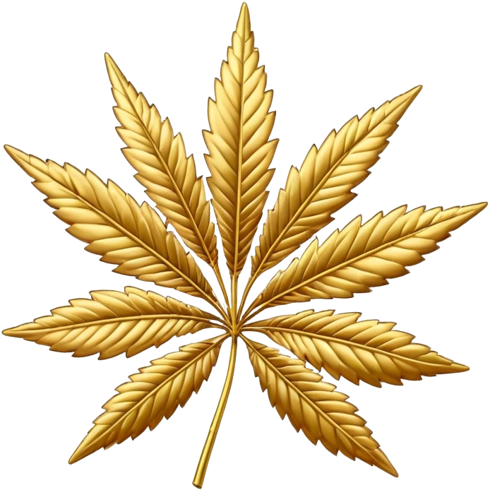 Golden cannabis emoji
