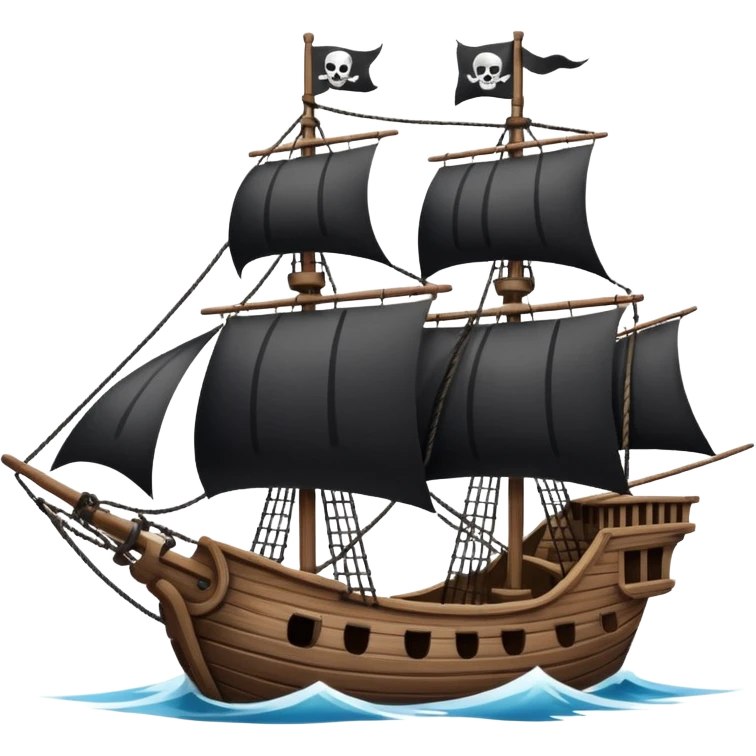 white pirate ships emoji