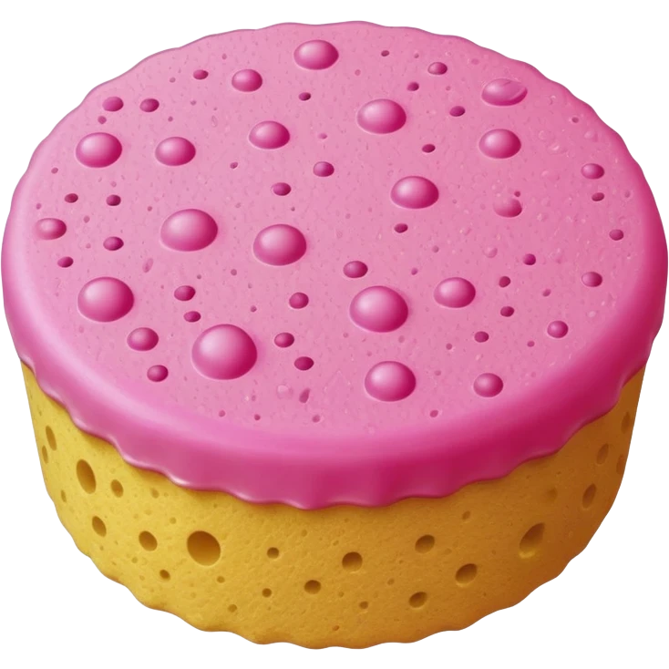 wet round pink sponge emoji