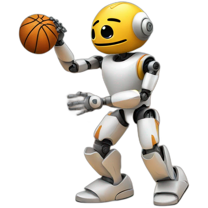 robot playing basketball emoji
