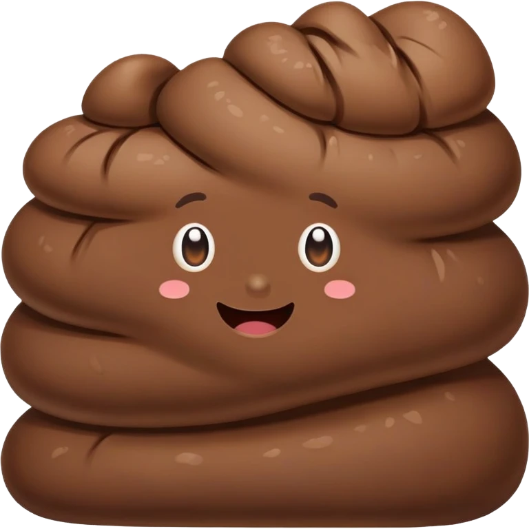 poop facing left emoji