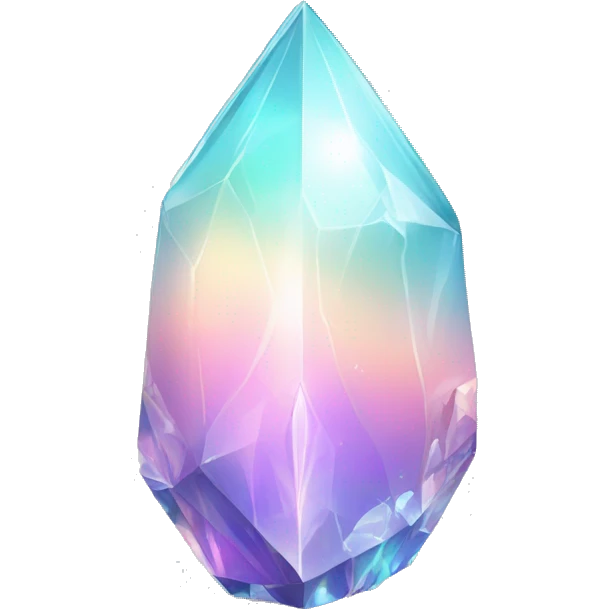 Sparkly glossy Pastel iridescent glass crystal shard emoji